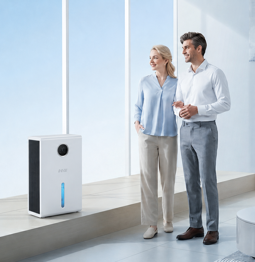 HHI car dehumidifier placed in a modern vehicle